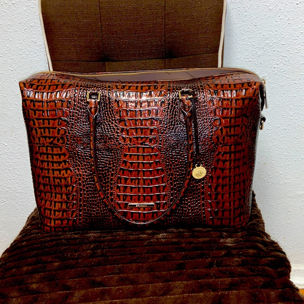 Beautiful Chocolate Brahmin Carryall